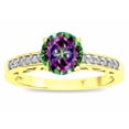 thumbnail image 2 of Star K � Round 7mm Rainbow Mystic Topaz Channel Set Engagement Promise Ring, 2 of 9