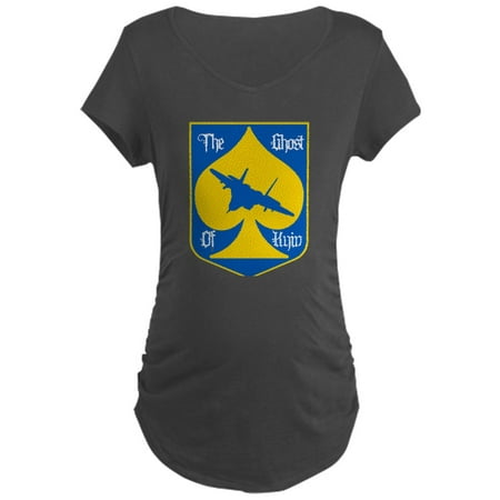 

CafePress - The Ghost Of Kyiv Card Pro Ukr Maternity T Shirt - Maternity Dark T-Shirt