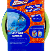 Banzai POOL-TIME Multicolor Dive Rings Pool Game