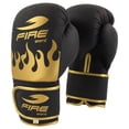 thumbnail image 1 of Par de Guantes de Boxeo Fire Sports PVC Línea Fire One Dorado Negro, 1 of 4