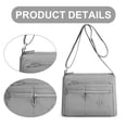 thumbnail image 3 of Bolso bandolera para mujer, impermeable, ligero, informal, tipo cartera, tipo mochila, color gris, rojo, fecha y rosa, 3 of 5
