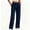 Navy, variant on Women's Elastic Waist Wide Leg Sweatpants Loose Fit Solid Color Casual Lounge Workout Everyday Home Pants with Pockets