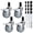 4-4 Inch, variant on Caster Wheels 4 Pack 3 Inch Heavy Duty Swivel Locking Furniture Cart