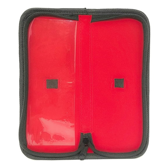 A2ZSCILAB- FlexiHold Leather Utility Pouch with Elastic Loops Storage Organizer (2 Sections - 7"x8")