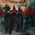 thumbnail image 2 of 3-Piece Set Halloween Black Witches with Change Colors light-up hand-held witch scream sound-activated sensor Halloween or daily decoration, 2 of 12