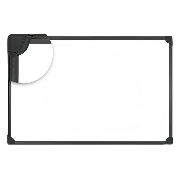 Universal One Design Series Magnetic Steel Dry Erase Board 36 X 24 White Black Frame (UNV43025)