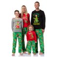 thumbnail image 3 of Dr. Seuss Women's The Grinch Let The Gifting Begin Junior's Lounge Pajama Sleep Set, 3 of 8