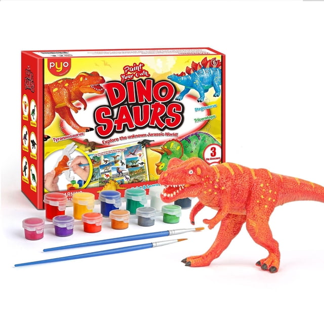 Juego de pintura de dinosaurios de juguete para niños, simulación de animales, Graffiti para niños, juguetes de pintura Diy