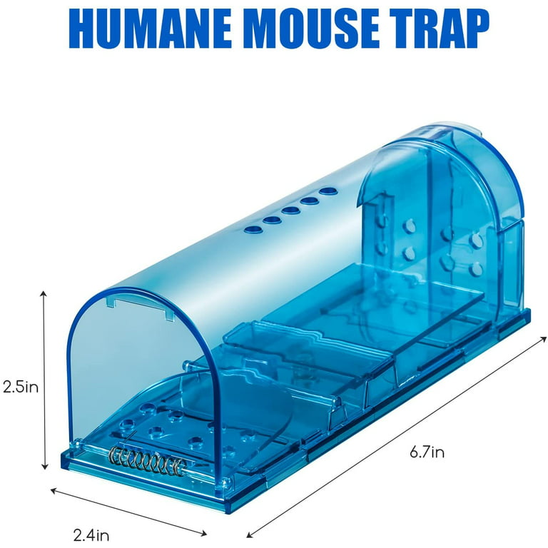 Heyouou Humane Mouse Traps Indoor Outdoor, Reusable Rat Catch and Release  That Work, No Kill Live Safe Mice Trap Catcher for House, Garage, Small