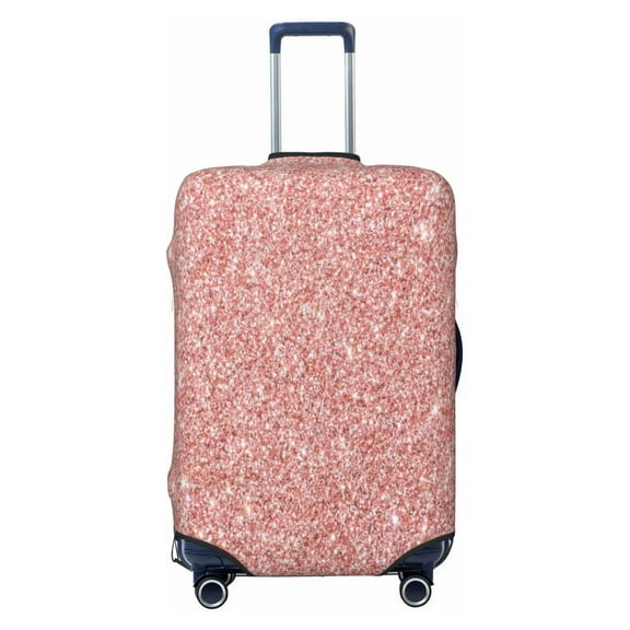 Picia Rose Gold Pink Glitter Luggage Protector Cover Thicken Suitcase Protector Cover Fit 18-32 Inch Luggage-