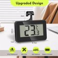 thumbnail image 3 of Fridge Thermometer,Pack of 2, Digital Fridge Freezer, Kitchen Thermometer Indoor, Waterproof, Large LCD Display,4 * temperature meter,Black, 3 of 7