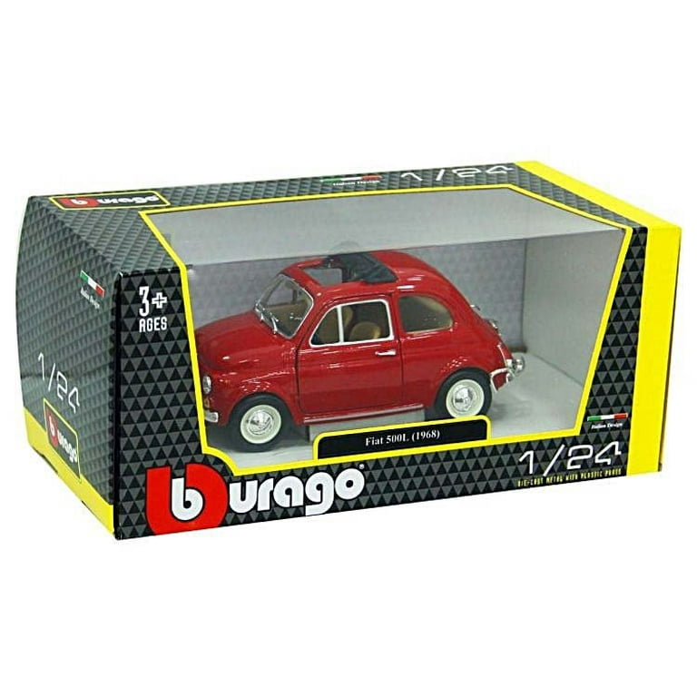 Bburago 22099y 1968 Fiat 500 L Yellow 1-24 Diecast Car Model