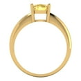 thumbnail image 4 of 1.5 ct Cushion Cut Simulated Yellow Diamond Solitaire 18K Yellow Gold Womens Engagement Ring, 4 of 5