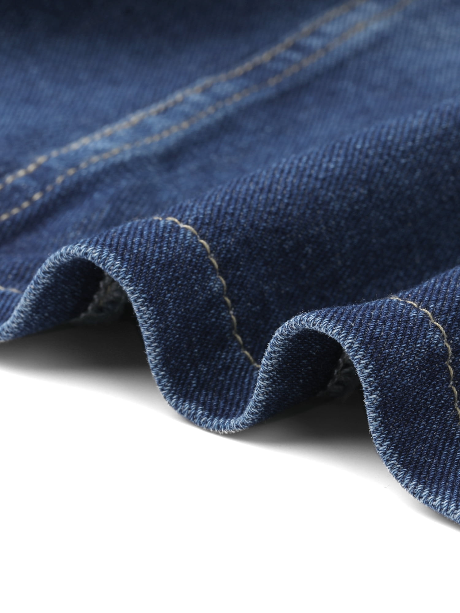 DARING DIVA Women's Rolled Sleeve Button Down Crop Jean Jacket S Deep Blue