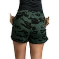 thumbnail image 3 of Gvmfive Women Casual Loose Fit Elastic Waist Pockets Camo Print Shorts Pants, 3 of 4