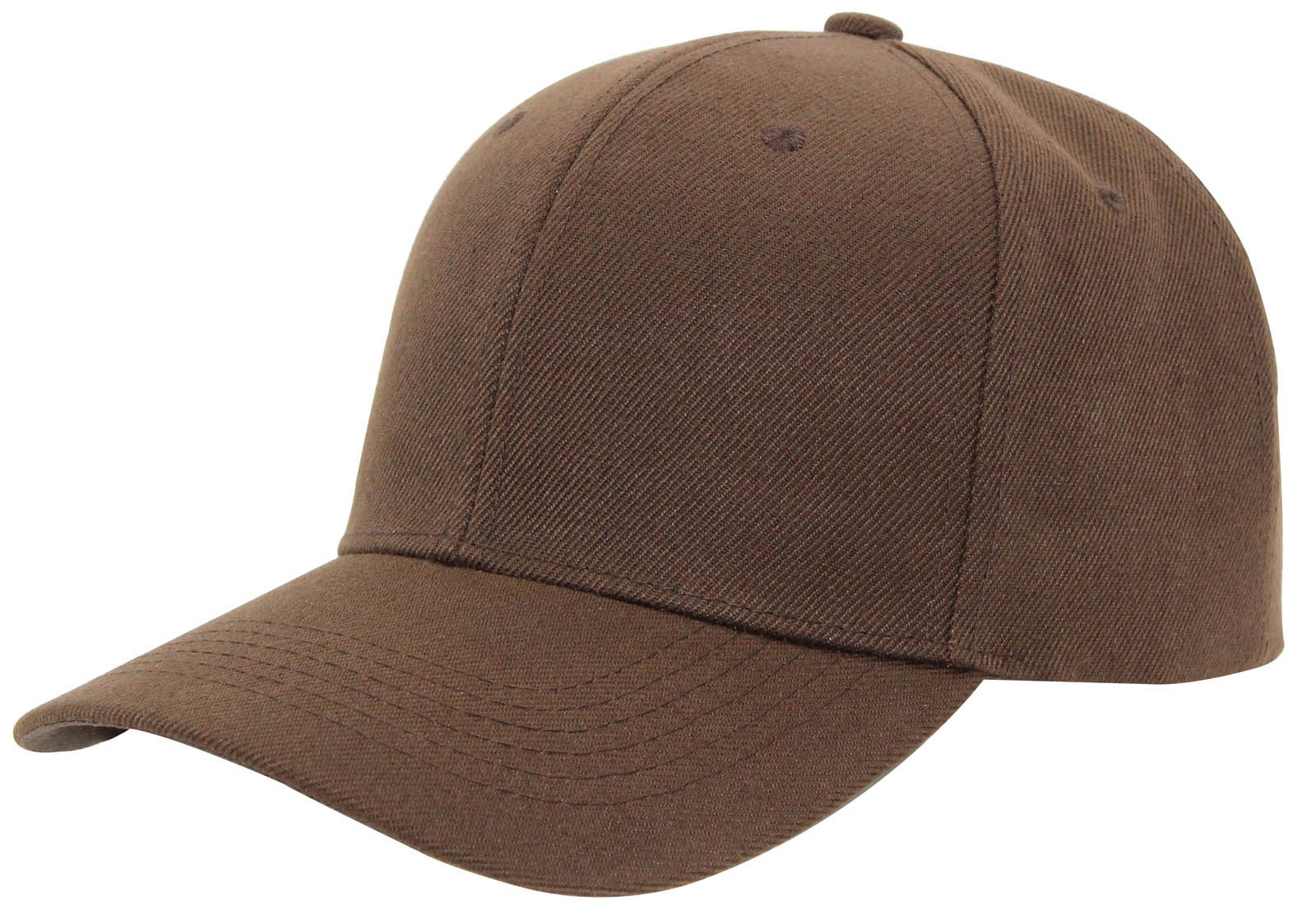 Dark Brown Velcro Closure Adult Unisex Baseball Cap
