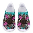 thumbnail image 1 of Zapatos casuales con estampado de mariposas y girasoles para mujer, calzado deportivo plano de verano para exteriores, cómodo y transpirable de malla, 1 of 5