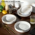 thumbnail image 3 of Vesteel Pasta Bowls Set of 4, 30oz Stoneware Salad Bowl, Large Dinner Bowls for Eating Serving Soup Noodle Pasta, Microwave & Dishwasher Safe, Speckled White, 3 of 8