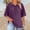 Purple, variant on S528Women's Plus Size Tops Summer 3/4 Sleeve Crewneck Blouses Casual Loose Curvy Flowy Tunic Shirts,Black,Women's L-XXXXL