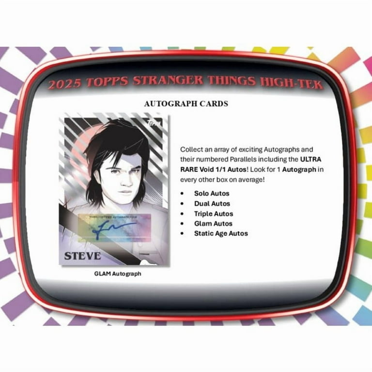 Topps 2025 Stranger Things High-Tek Hobby Box, 8 Cards per Pack