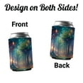 thumbnail image 4 of Fantasy Forest With Glowing Sprites Fae Spirits Watercolor Drink Beer Soda Insulated Sleeve Holder Can Cooler Hugger, 4 of 7