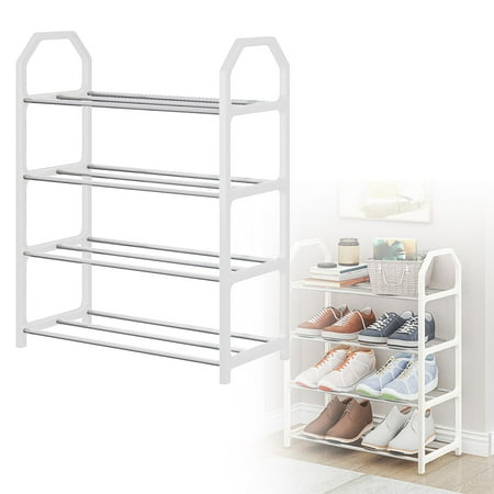 

Bedroom Clothes Rack Extendable Rod Use For Indoor Simple Trapezoidal Shoe Home Doorstep Dormitory Storage Cabinet Balcony Four Story Shelf Super Large And Space Saving