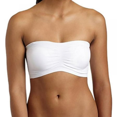 

Women Solid Unlined Bandeau Sexy Strapless Lightweight Underwear Tube Tops Plus Size S to 3XL