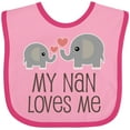 thumbnail image 3 of Inktastic My Nan Loves Me Grandchild Boys or Girls Baby Bib, 3 of 4