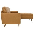 thumbnail image 3 of Modway Valour 98" Leather Sectional Sofa in Tan, 3 of 8