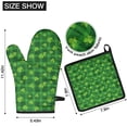 thumbnail image 6 of St. Patrick's Day and Gnomes Green Kitchen Oven Mitt and Pot Holder Set 2 Pcs, Heat Resistant Up To 392 °F, for Baking, Cooking and Grilling, 6 of 6