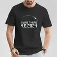 thumbnail image 2 of 2024 Total Solar Eclipse I Was There 04.08.24 Tee – Unisex Adult Cotton T-Shirt Featuring Commemorative Totality Graphic for Casual Wear, Size 3XL, Color Black, 2 of 4