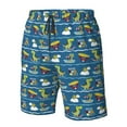 thumbnail image 5 of Naloa Dinosaur on the Beach Vacation Men's Beach Shorts, Surfing shorts, Swim trunks, Quick Dry Swim Trunks for Surfing Beach Fun - 3X-Large, 5 of 9