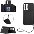 thumbnail image 2 of for Samsung Galaxy A53 5G Wallet Cover,Durable PU Leather Magnetic Closure Kickstand with Wrist Strap Credit Cards Pocket Shockproof Case for Samsung Galaxy A53 5G (Not 4G) YBFG Black, 2 of 14