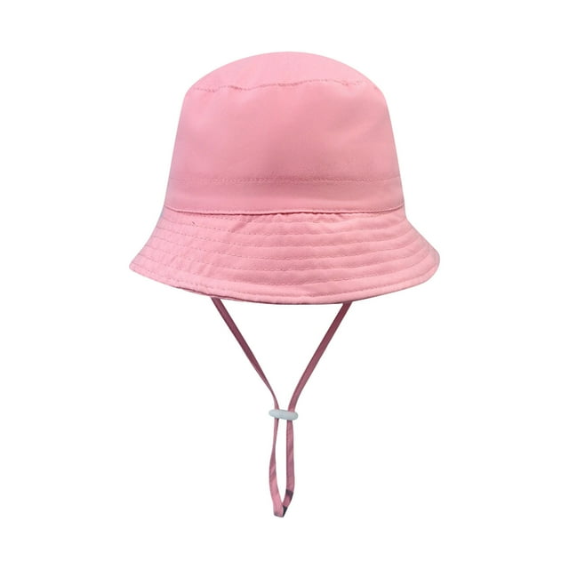 XASZHN Enfants Bébé Filles Garçon Tout-Petit Solide Extérieur Ajustable Bob Soleil Plage Chapeau Fascinateur Chapeaux pour Enfants RD1 L