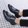 thumbnail image 5 of Men's Business Casual Dress Shoes Classic Wingtip Lace-Up Brogues Modern Formal Woven Leather Oxfords, 5 of 6