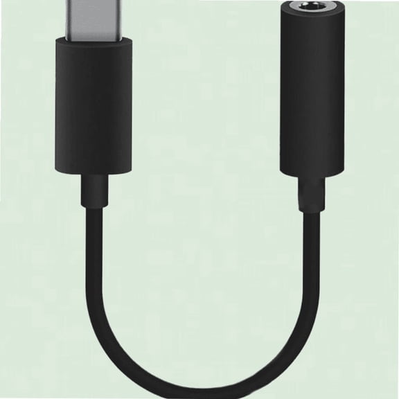 USB-C to 3.5mm Headphone Jack Adapter for Samsung Galaxy A53 5G, Black