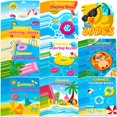thumbnail image 1 of Libros para colorear 90shine Summer, 60 unidades, para niños de 4 a 8 años, 1 of 7