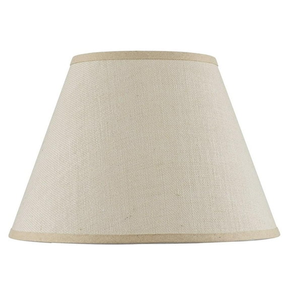 Cal Lighting 8111 Shades 11.5" Hardback Fabric Lamp Shade in Burlap Beige