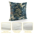 thumbnail image 4 of Shiartex  Oriental Ancient China Garden Farmhouse Sofa Pillowcase Chinoiserie Asian Blue Pagoda White Cushion Cover Chinoiserie Style Throw Pillowcase with Zipper for Chair Sofa, 4 of 5