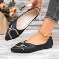 thumbnail image 4 of Pandaie Women's Pointy Toe Loafers Comfortable Glitter Slip on Work Shoes Ladies Fashion Summer Dressy Casual Flats Shoe Black 8, 4 of 6