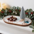 thumbnail image 5 of Christmas Wooden Serving Tray, Holiday Dessert Platter with Deer Tree Snowflake Prints, Farmhouse Tabletop Decor for Cookies Candy Display, 7.28-11.41in, 5 of 6