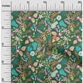 thumbnail image 1 of oneOone Cotton Silk Green Fabric Floral Sewing Material Print Fabric By The Yard 42 Inch Wide, 1 of 1