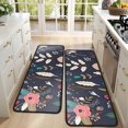 thumbnail image 4 of Kitchen Rugs Sets Of 2,Pioneer Flower Floral Print Pattern Anti Fatigue Kitchen Mat Rugs Non Slip Washable,Decorative Kitchen Floor Mats for Kitchen,Sink,Laundry,17"x47"+17"x47", 4 of 5