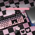 thumbnail image 4 of New Gradient V96 Wireless Membrane Keyboard Frost Green/Jelly Bean/Blackberry Punk Mechanical Feel Silent Keyboard and Mouse Set,荷塘月色-无线键盘 鼠标, 4 of 40