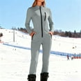 thumbnail image 1 of Yourumao Combinaisons de Ski pour Femmes Fermeture Éclair devant Col Montant Manches Longues une Pièce Combinaisons de Ski Sports de Plein Air Combinaison de Neige Extensible, 1 of 9