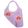 thumbnail image 1 of OUNONA Retro Hobo Bag Floral Knit Design Assorted Color 1Pack for Women Daily Use Travel Beach, 1 of 8