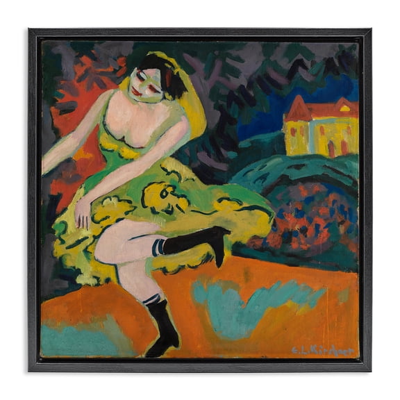 Stupell Industries Glam Kirchner of Woman Black Floating Frame Canvas Art, 18 x 18, by one1000paintings