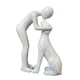 thumbnail image 5 of Estatua de hombre y perro, escultura de mascota, moderna, decorativa, adorable, única, figura para el hogar. blanco, 5 of 9