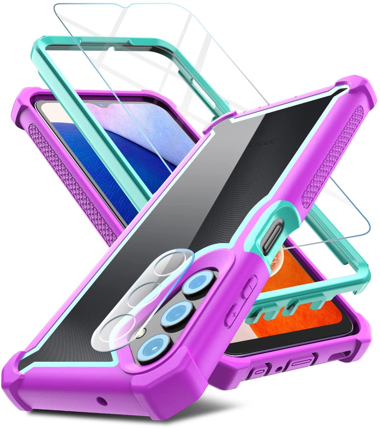 KSELF Case for Samsung Galaxy A14 5G Case with 9H Tempered Glass Screen ...