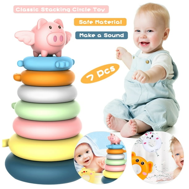 Dsseng 7 Rings Baby Stacking & Nesting Toys for Babies 6 Months and up
